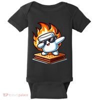 Dabbing Smore Marshmallow Cute Dab Dance Camping Baby Bodysuit thumb 0
