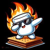 Dabbing Smore Marshmallow Cute Dab Dance Camping Toddler Hoodie thumb 2