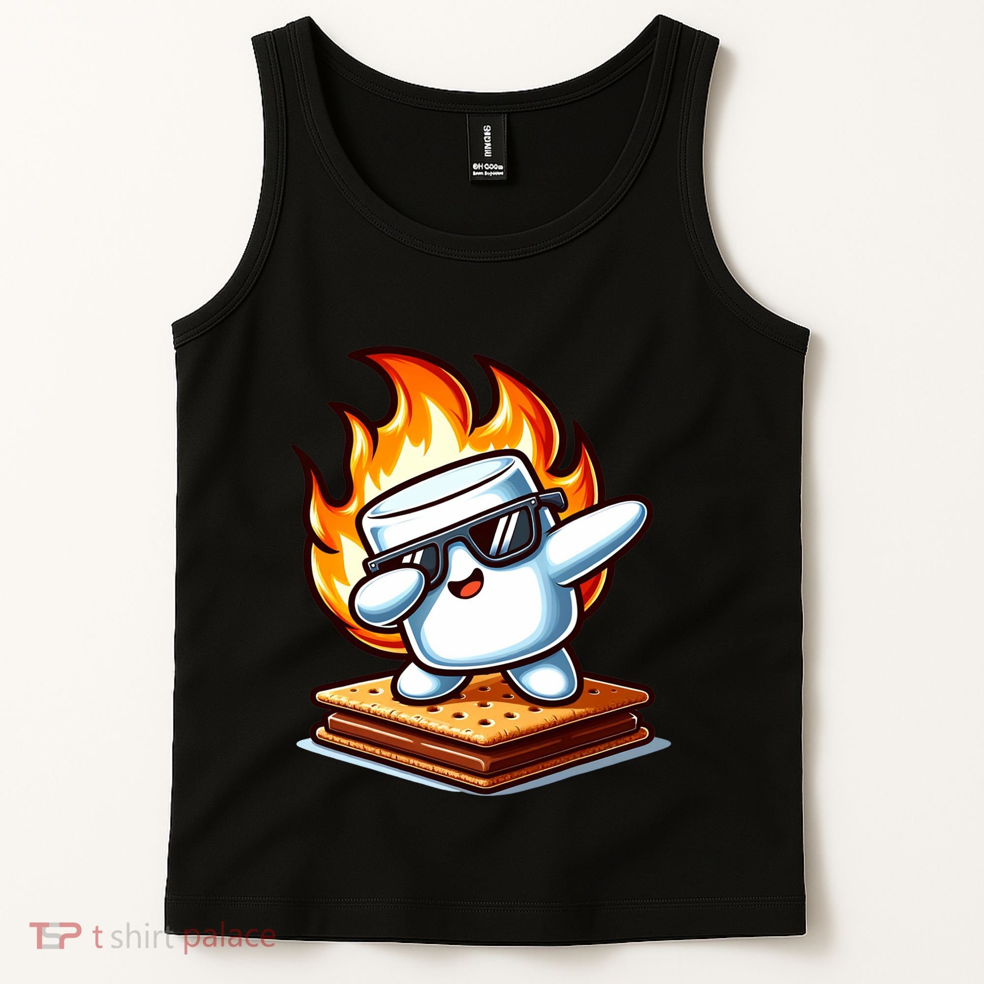 Dabbing Smore Marshmallow Cute Dab Dance Camping Tank Top
