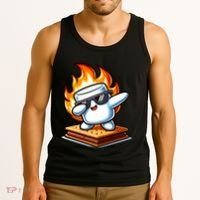 Dabbing Smore Marshmallow Cute Dab Dance Camping Tank Top thumb 3