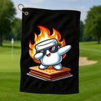 Dabbing Smore Marshmallow Cute Dab Dance Camping Golf Towel thumb 1