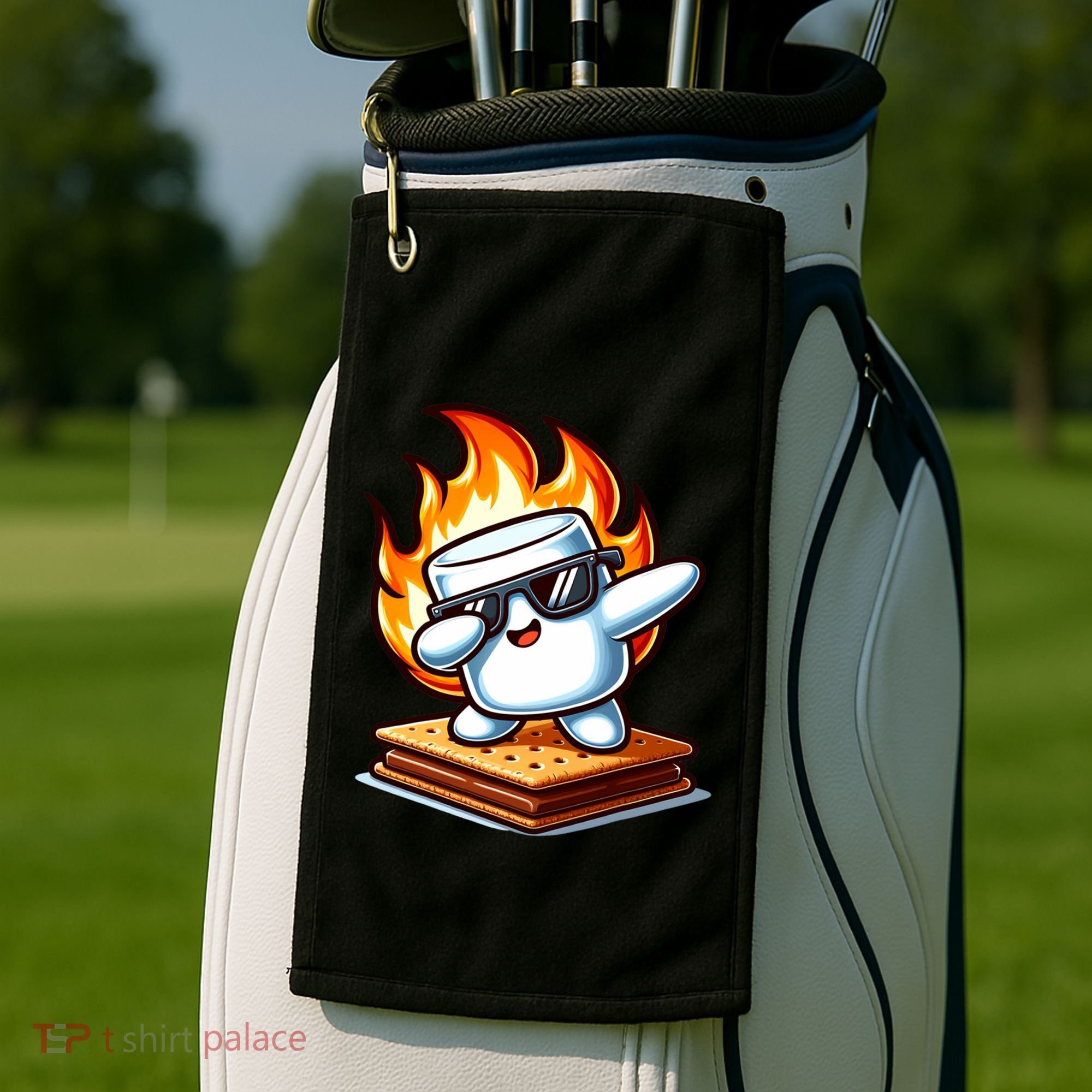 Dabbing Smore Marshmallow Cute Dab Dance Camping Golf Towel