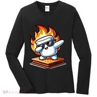 Dabbing Smore Marshmallow Cute Dab Dance Camping Women's Long Sleeve Shirt thumb 0