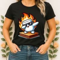 Dabbing Smore Marshmallow Cute Dab Dance Camping Women's T-Shirt thumb 2