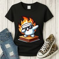 Dabbing Smore Marshmallow Cute Dab Dance Camping Women's T-Shirt thumb 3