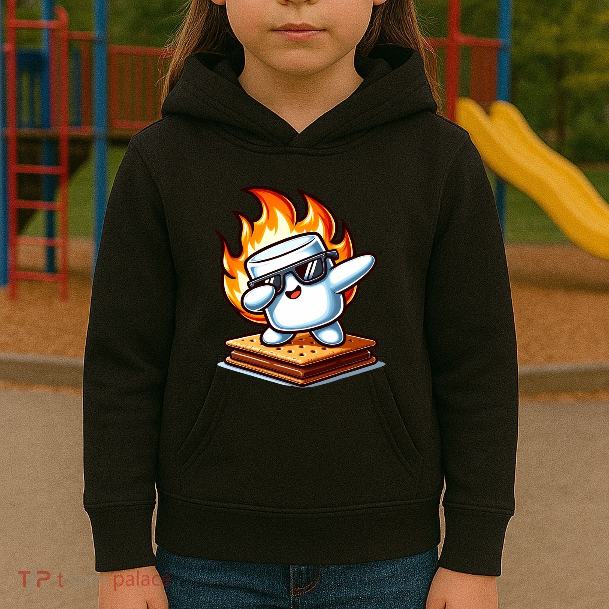 Dabbing Smore Marshmallow Cute Dab Dance Camping Kids Hoodie