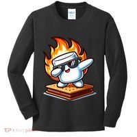 Dabbing Smore Marshmallow Cute Dab Dance Camping Kids Long Sleeve Shirt thumb 0