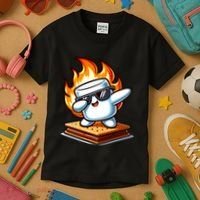 Dabbing Smore Marshmallow Cute Dab Dance Camping Kids T-Shirt thumb 3