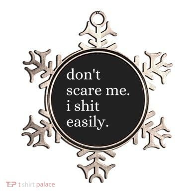 DonT Scare Me I Shit Easily Funny Sarcasm Quote Ornament