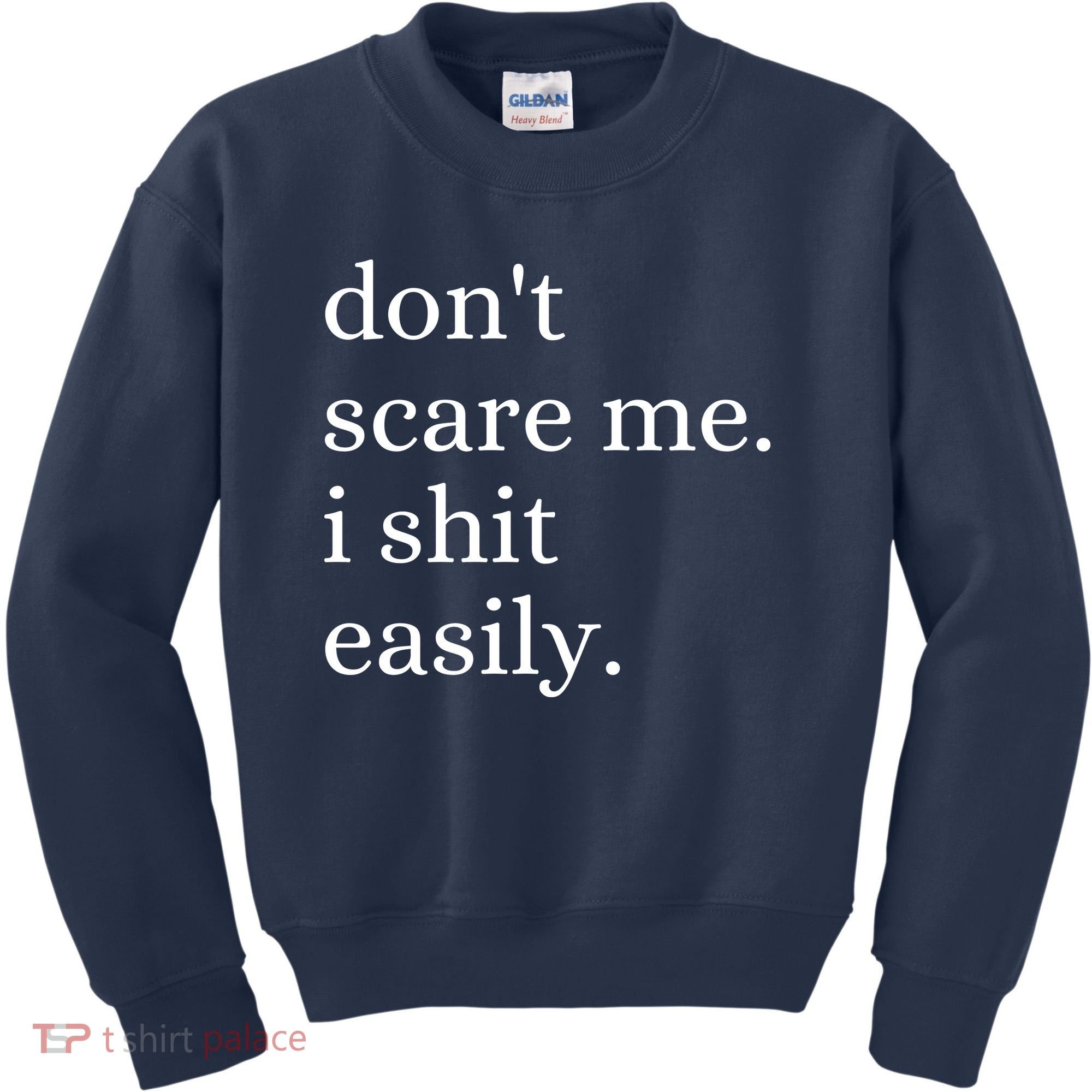 DonT Scare Me I Shit Easily Funny Sarcasm Quote Kids Sweatshirt