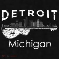 Detroit Souvenir Men Michigan Music Electric Guitar Ladies PosiCharge Tri-Blend Wicking Tank thumb 2
