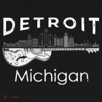 Detroit Souvenir Men Michigan Music Electric Guitar Sweatshirt thumb 3