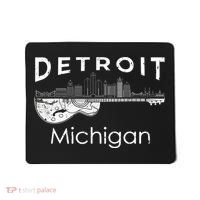 Detroit Souvenir Men Michigan Music Electric Guitar Mousepad thumb 0