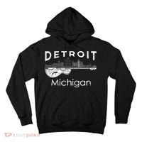 Detroit Souvenir Men Michigan Music Electric Guitar Tall Hoodie thumb 0