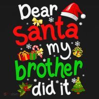 Dear Santa My Brother Did It Funny Christmas Pajama Family Women's Tank Top thumb 5