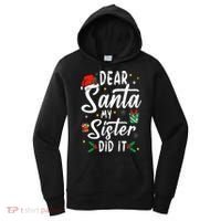 Dear Santa My Sister Did It Funny Christmas Women's Hoodie thumb 0