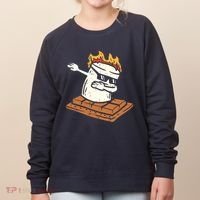 Dabbing Smore Marshmallow Cute Dab Dance Camping Camper Gift Women's Sweatshirt thumb 0
