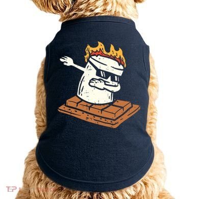 Dabbing Smore Marshmallow Cute Dab Dance Camping Camper Gift Doggie Tank