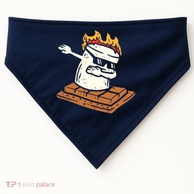 Dabbing Smore Marshmallow Cute Dab Dance Camping Camper Gift USA-Made Doggie Bandana