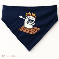 Dabbing Smore Marshmallow Cute Dab Dance Camping Camper Gift USA-Made Doggie Bandana thumb 0
