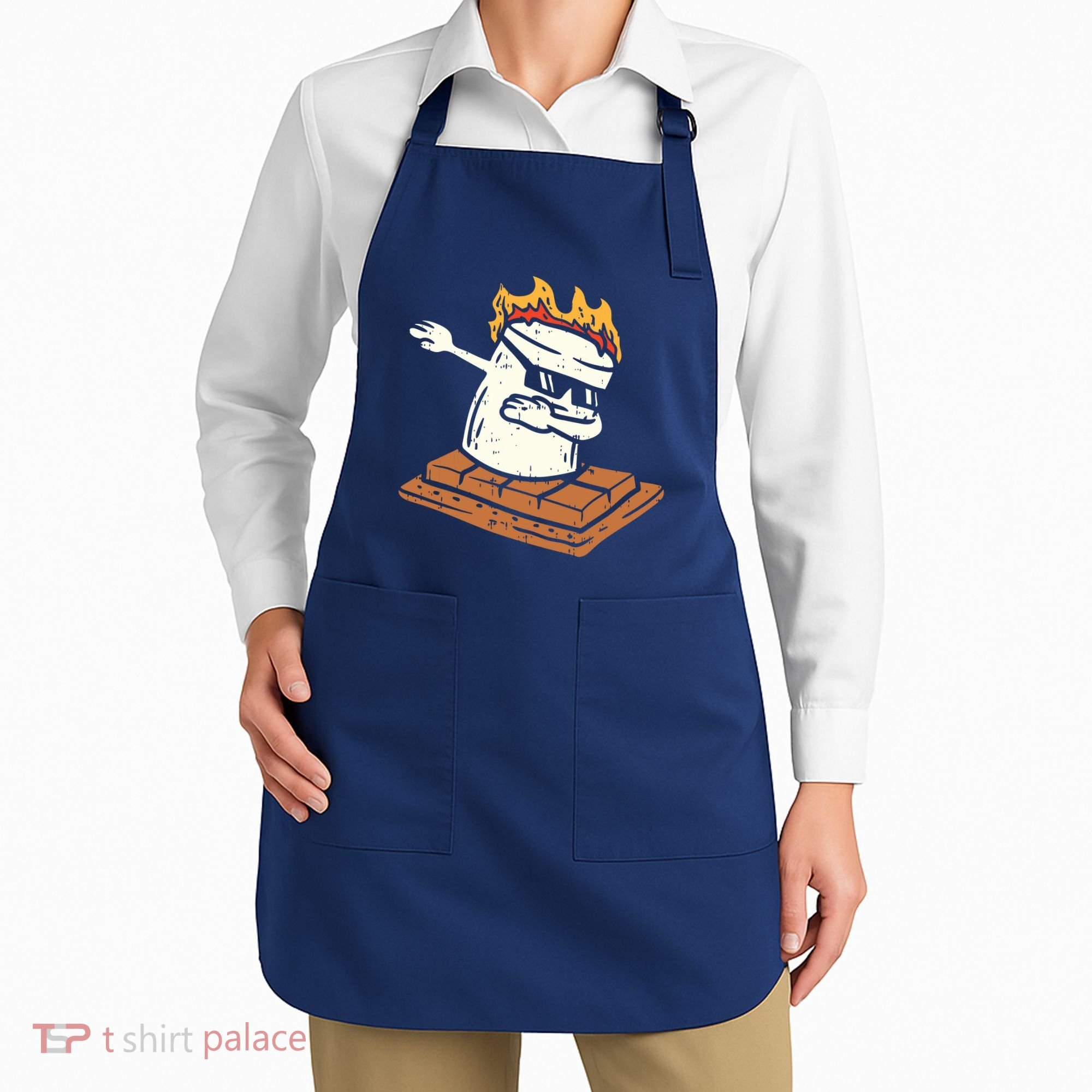 Dabbing Smore Marshmallow Cute Dab Dance Camping Camper Gift Apron