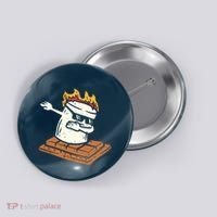 Dabbing Smore Marshmallow Cute Dab Dance Camping Camper Gift Button thumb 0
