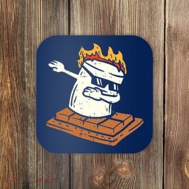 Dabbing Smore Marshmallow Cute Dab Dance Camping Camper Gift Coaster