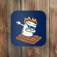 Dabbing Smore Marshmallow Cute Dab Dance Camping Camper Gift Coaster thumb 0