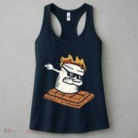 Dabbing Smore Marshmallow Cute Dab Dance Camping Camper Gift Women's Tank Top thumb 3
