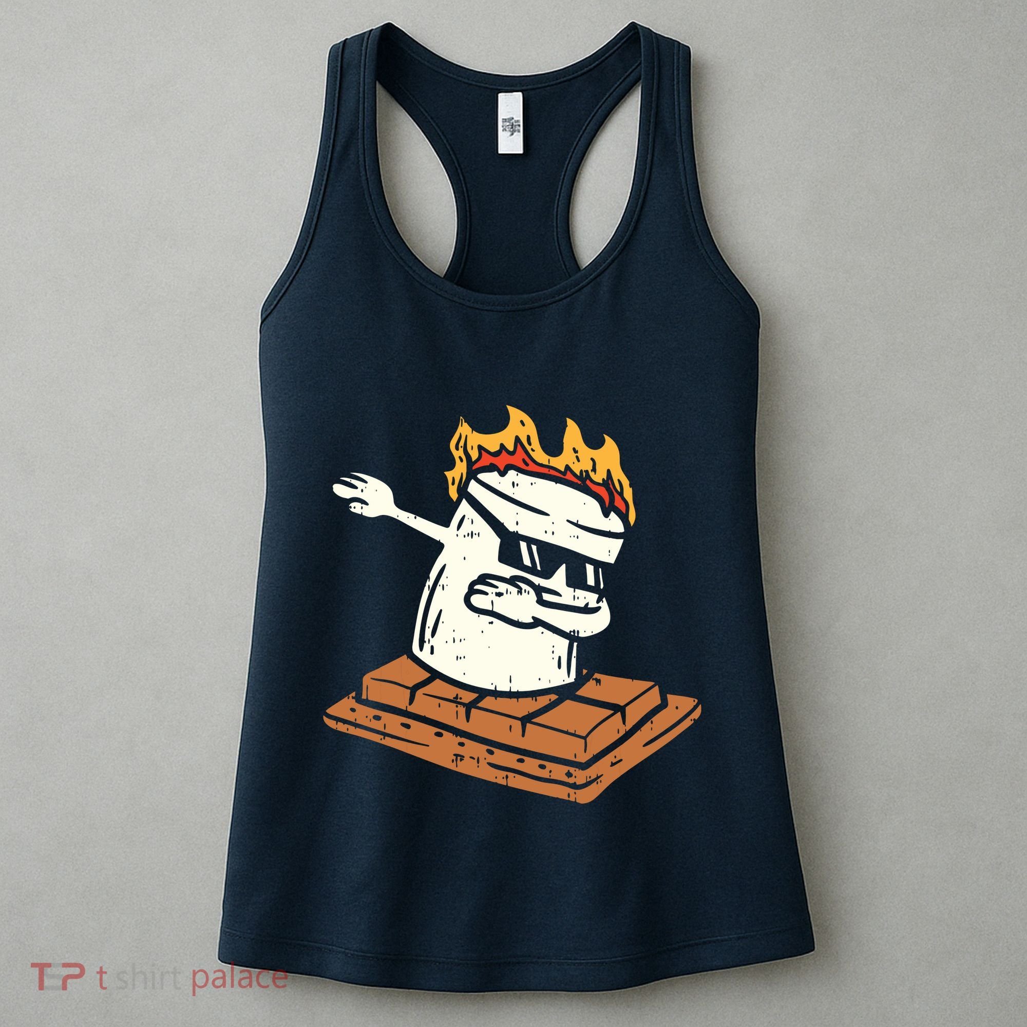 Dabbing Smore Marshmallow Cute Dab Dance Camping Camper Gift Women's Tank Top