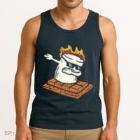 Dabbing Smore Marshmallow Cute Dab Dance Camping Camper Gift Tank Top thumb 3