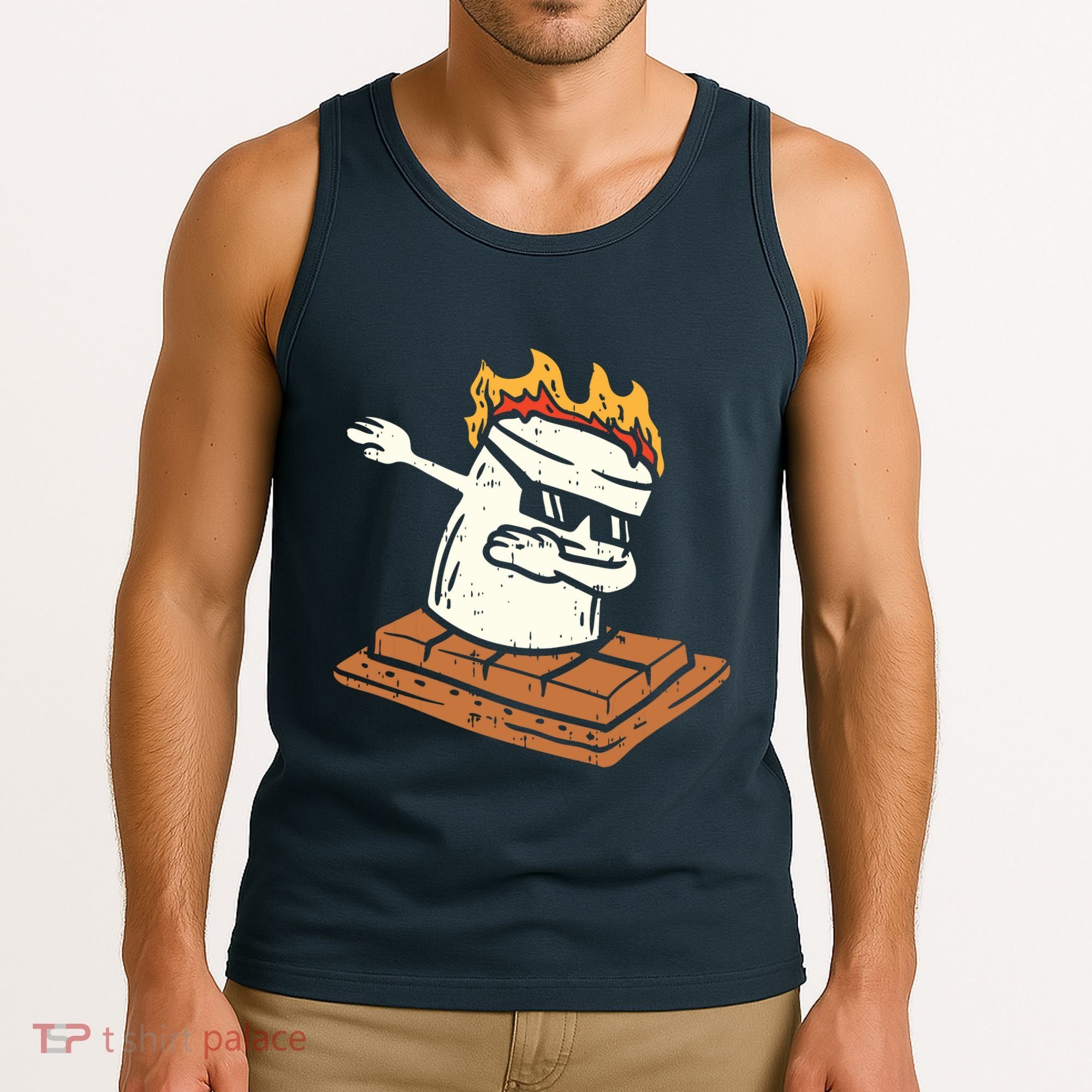 Dabbing Smore Marshmallow Cute Dab Dance Camping Camper Gift Tank Top