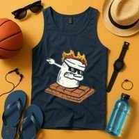 Dabbing Smore Marshmallow Cute Dab Dance Camping Camper Gift Tank Top thumb 4