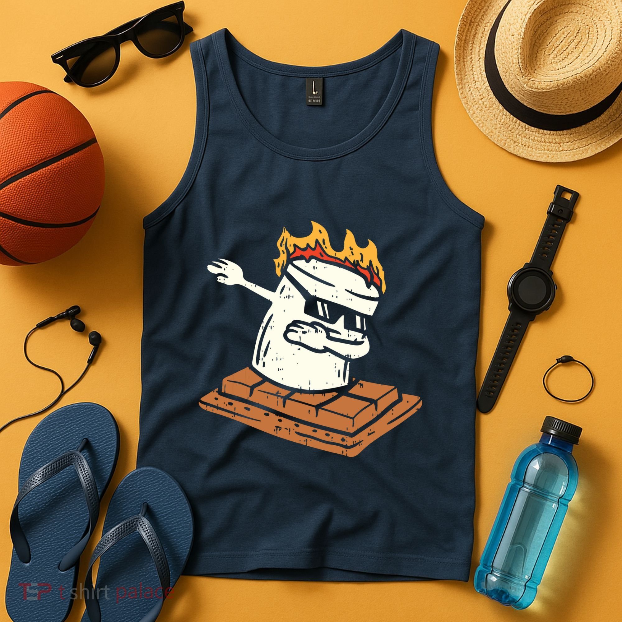Dabbing Smore Marshmallow Cute Dab Dance Camping Camper Gift Tank Top