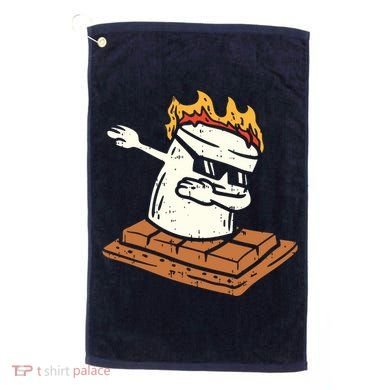 Dabbing Smore Marshmallow Cute Dab Dance Camping Camper Gift Golf Towel