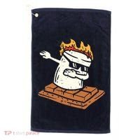 Dabbing Smore Marshmallow Cute Dab Dance Camping Camper Gift Golf Towel thumb 0