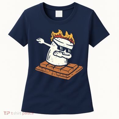 Dabbing Smore Marshmallow Cute Dab Dance Camping Camper Gift Women's T-Shirt