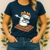 Dabbing Smore Marshmallow Cute Dab Dance Camping Camper Gift Women's T-Shirt thumb 2