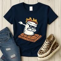 Dabbing Smore Marshmallow Cute Dab Dance Camping Camper Gift Women's T-Shirt thumb 3