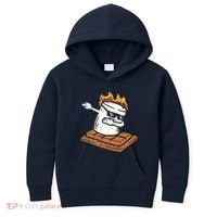Dabbing Smore Marshmallow Cute Dab Dance Camping Camper Gift Kids Hoodie thumb 0