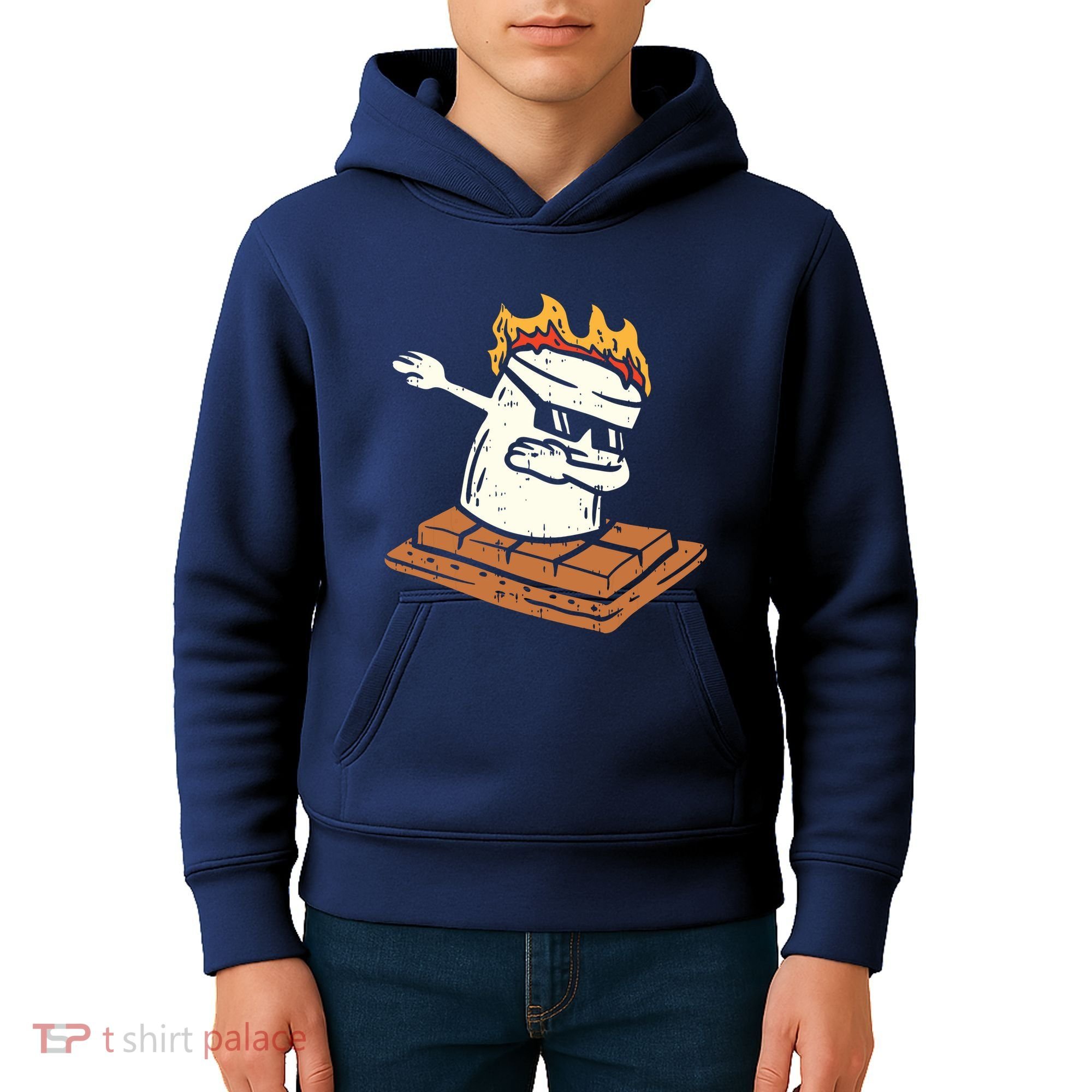 Dabbing Smore Marshmallow Cute Dab Dance Camping Camper Gift Kids Hoodie