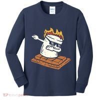 Dabbing Smore Marshmallow Cute Dab Dance Camping Camper Gift Kids Long Sleeve Shirt thumb 0