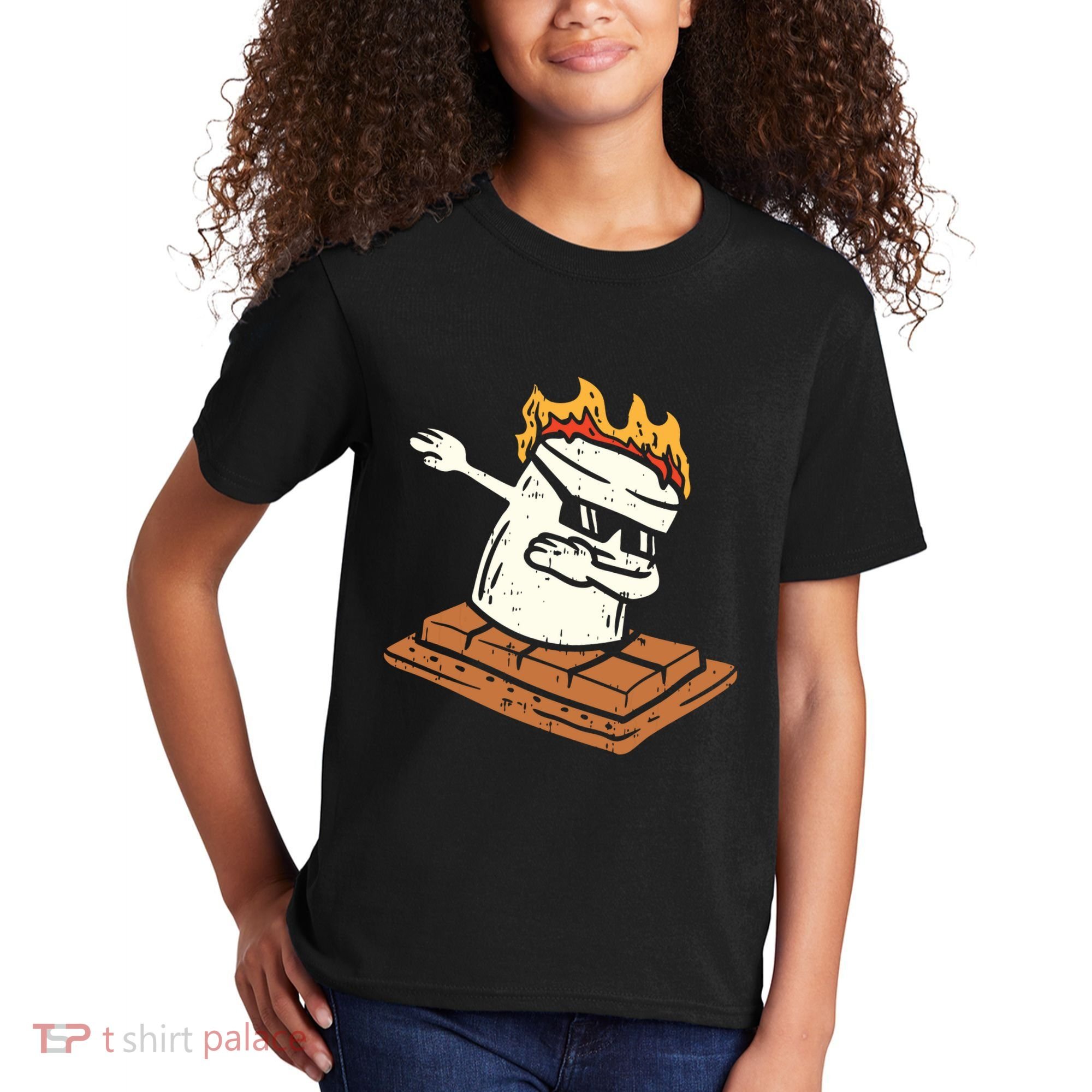 Dabbing Smore Marshmallow Cute Dab Dance Camping Camper Gift Kids T-Shirt