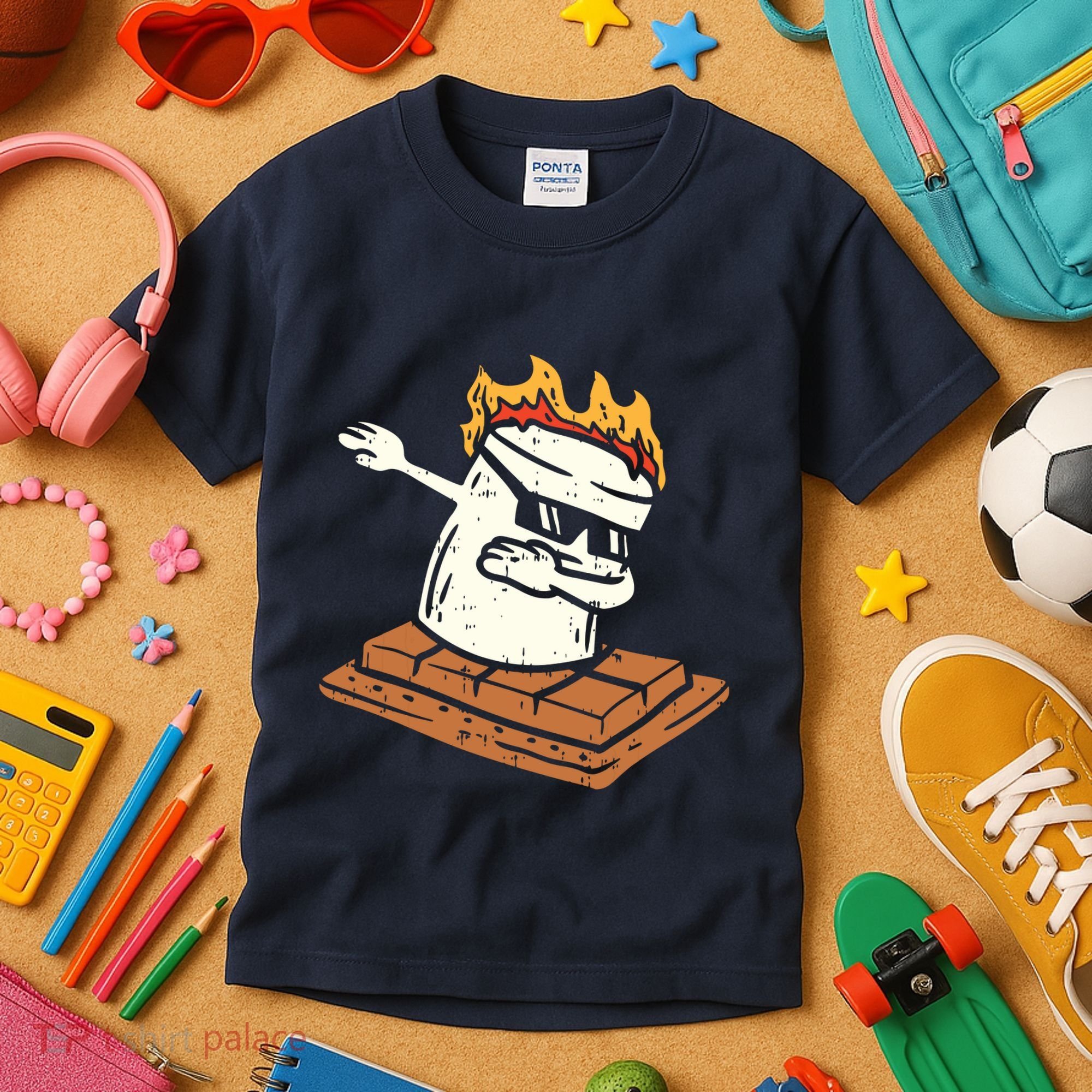Dabbing Smore Marshmallow Cute Dab Dance Camping Camper Gift Kids T-Shirt