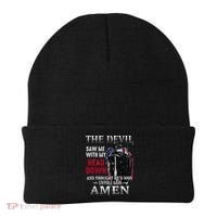 Devil Saw Me With My Head Thought Hed Won Until I Said Amen Beanie thumb 0