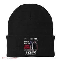 Devil Saw Me With My Head Thought Hed Won Until I Said Amen Beanie thumb 0