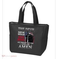 Devil Saw Me With My Head Thought Hed Won Until I Said Amen Tote Bag thumb 3