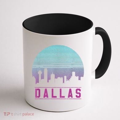 Dallas Skyline Meaningful Gift Vintage Retro Texas Gift Meaningful Gift Coffee Mug back