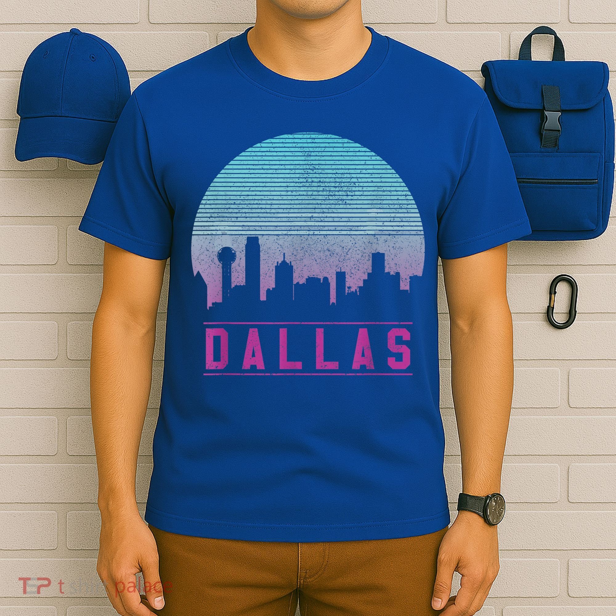 Dallas Skyline Meaningful Gift Vintage Retro Texas Gift Meaningful Gift T-Shirt