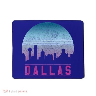 Dallas Skyline Meaningful Gift Vintage Retro Texas Gift Meaningful Gift Mousepad
